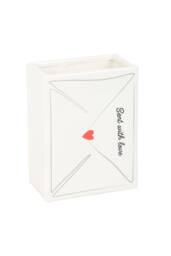 KDMD Love Letter Valentine's Day Flower Vase in White - thumbnail 2