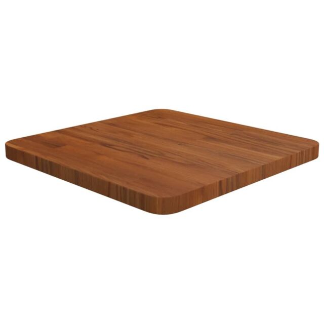 Berkfield Home Square Table Top Dark Brown 40x40x2.5cm Treated Solid Wood Oak - Size: 40x40x2.5 cm - image 1