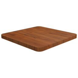 Berkfield Home Square Table Top Dark Brown 40x40x2.5cm Treated Solid Wood Oak - Size: 40x40x2.5 cm - thumbnail 1