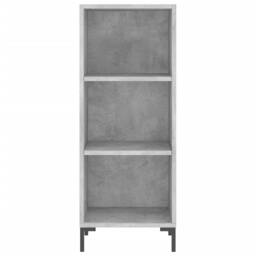 Berkfield Home Highboard Concrete Grey 34.5x34x180 cm Engineered Wood - thumbnail 8