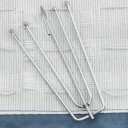 Berkfield Home Linen-Look Blackout Curtains with Hooks Blue 290x245 cm - thumbnail 3