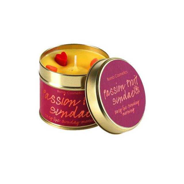 Bomb Cosmetics Scented Tinned Candle Passion Fruit Sundae in Yellow - image 1