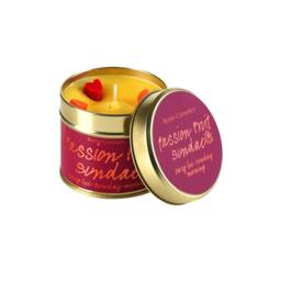 Bomb Cosmetics Scented Tinned Candle Passion Fruit Sundae in Yellow - thumbnail 1