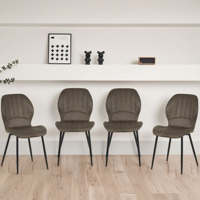 Outdoor Living Jaydn Distressed Leather Comfort Dining Chairs - Set of 4 in Grey - image 1