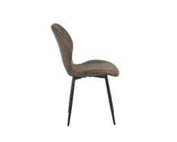 Outdoor Living Jaydn Distressed Leather Comfort Dining Chairs - Set of 4 in Grey - thumbnail 4