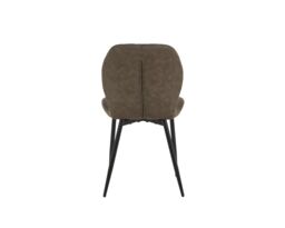 Outdoor Living Jaydn Distressed Leather Comfort Dining Chairs - Set of 4 in Grey - thumbnail 5