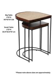 IH Design Giselle Wood & Metal Nest Of 2 Table in Walnut - thumbnail 9