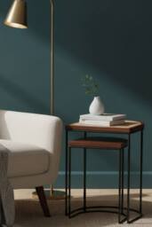 IH Design Giselle Wood & Metal Nest Of 2 Table in Walnut - thumbnail 6