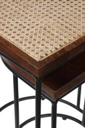 IH Design Giselle Wood & Metal Nest Of 2 Table in Walnut - thumbnail 4