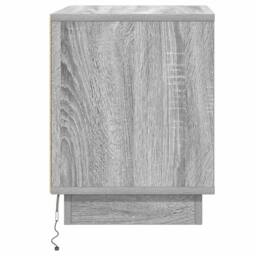 Berkfield Home Bedside Cabinets with LED Lights 2 pcs Grey Sonoma 44x34, 5x45 cm - thumbnail 9