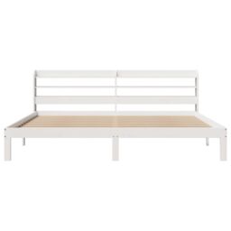 Berkfield Home Bed Frame with Headboard without Mattress White 180x200 cm Super King - thumbnail 4