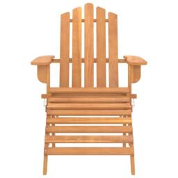 Berkfield Home Garden Adirondack Chair with Footrest Solid Acacia Wood in Brown - thumbnail 3