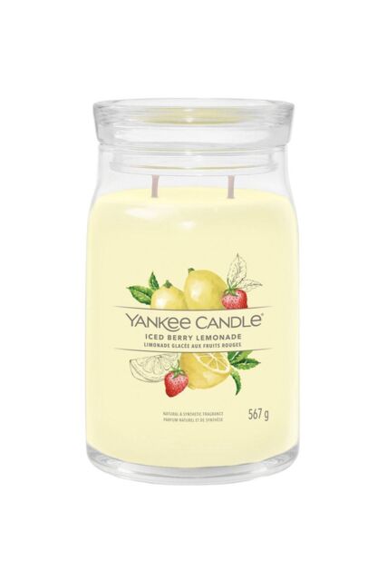 Yankee Candle Women's Signature Large Jar Iced Berry Lemonade in Yellow