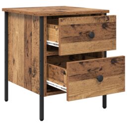 Berkfield Home Bedside Cabinet Old Wood 40x42x50 cm Engineered Wood in Brown - Size: 40 x 42 x 50 cm - thumbnail 5