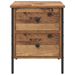 Berkfield Home Bedside Cabinet Old Wood 40x42x50 cm Engineered Wood in Brown - Size: 40 x 42 x 50 cm - thumbnail 6