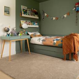 Kukoon Machine Washable Shaggy Rug Fawn Beige Fluffy Bedroom Carpet Mat - Size: 80 cm x 150 cm - thumbnail 2