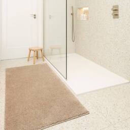 Kukoon Machine Washable Shaggy Rug Fawn Beige Fluffy Bedroom Carpet Mat - Size: 80 cm x 150 cm - thumbnail 4
