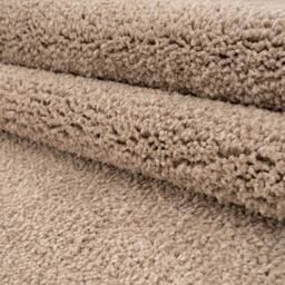 Kukoon Machine Washable Shaggy Rug Fawn Beige Fluffy Bedroom Carpet Mat - Size: 80 cm x 150 cm - thumbnail 5
