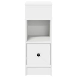 Berkfield Home Bedside Cabinets 2 pcs with Drawer White 25x31x66 cm - Size: 25 x 31 x 66 cm - thumbnail 4
