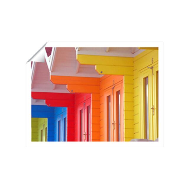 "Warren Reed - Designer Beach Huts Unframed Art Print - Size: W16"" x H24""" - image 1