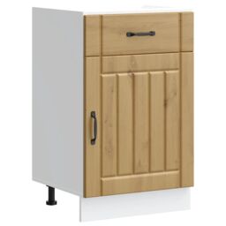 Berkfield Home Kitchen Base Cabinet Lucca Artisan Oak Engineered Wood in Brown - thumbnail 2