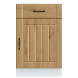 Berkfield Home Kitchen Base Cabinet Lucca Artisan Oak Engineered Wood in Brown - thumbnail 4