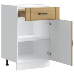 Berkfield Home Kitchen Base Cabinet Lucca Artisan Oak Engineered Wood in Brown - thumbnail 5