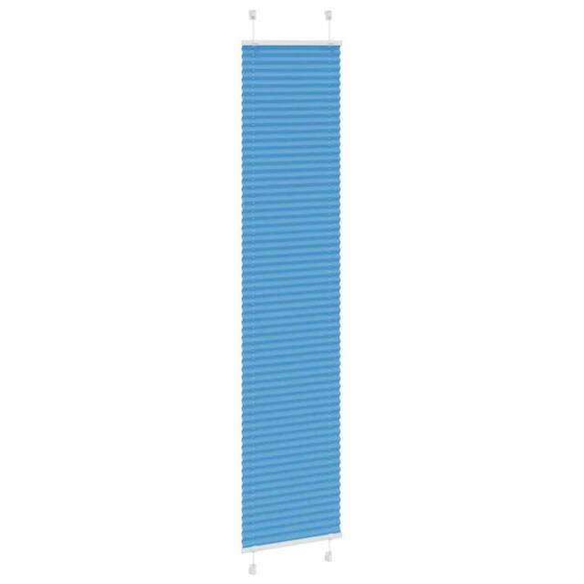 Berkfield Home Pleated Blind Blue 45x200 cm Fabric Width 44.4 cm Polyester - image 1