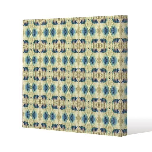 Benjamin Tate Design Psychedelic Geometric Pattern (Canvas Print) / 127 x 127 x 4cm in Natural - Size: 127 x 127 x 4 cm - image 1