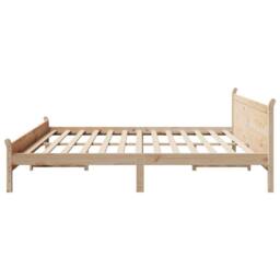 Berkfield Home Bed Frame without Mattress 180x200 cm Super King Solid Wood Pine in Natural - thumbnail 5