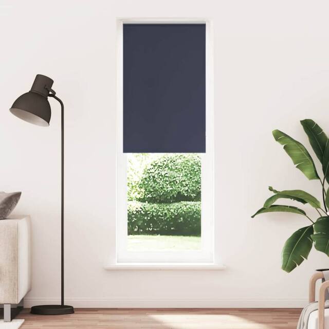 Berkfield Home Roller Blind Blackout Marine 80x230 cm Fabric Width 75.7 cm Polyester in Blue - image 1