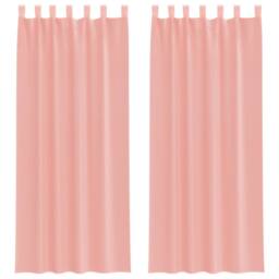 Berkfield Home Voile Curtains with Rod Pockets 2 pcs Pink