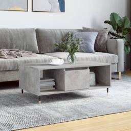 Berkfield Home Coffee Table Concrete Grey 90x50x36.5 cm Engineered Wood - thumbnail 2