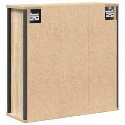 Berkfield Home Bathroom Wall Cabinet with Mirror Sonoma Oak 60x21x60 cm in Brown - Size: 60 x 21 x 60 cm - thumbnail 7