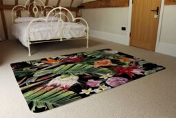 Benjamin Tate Design Tropical Flowers & Plant Leaves Rug in Natural - Size: Large - thumbnail 3
