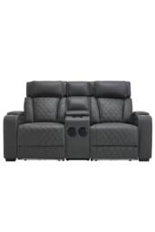 More4Homes Capri Electric Recliner 1+2 Seater Sofa Set w Bluetooth speakers in Charcoal - thumbnail 3