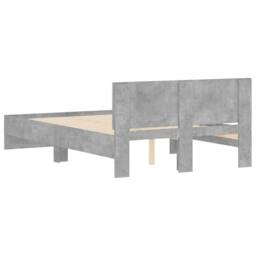 Berkfield Home Durable Bed Frame without Mattress Concrete Grey 120x190 cm Small - Size: Small Double - thumbnail 7