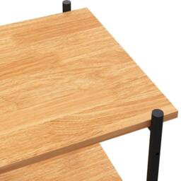 Berkfield Home Sturdy 3-Tier Shelving Unit Black & Oak 80x40x92 cm - Size: 80 x 40 x 92 cm - thumbnail 6