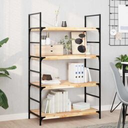 Berkfield Home Floating Shelves 3 pcs 80x40x4 cm Untreated Solid Wood Acacia in Brown - Size: 80 x 40 x 4 cm - thumbnail 1