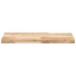 Berkfield Home Floating Shelves 3 pcs 80x40x4 cm Untreated Solid Wood Acacia in Brown - Size: 80 x 40 x 4 cm - thumbnail 4