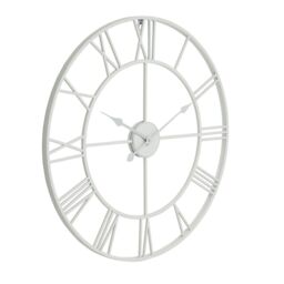 Hill Interiors Skeleton Wall Clock in White - thumbnail 1