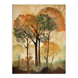 Artery8 Autumn Again By George Sinclair Earthy Vintage Trees Botanical Aesthetic Modern Painting Extra Large XL Wall Art Poster Print - thumbnail 1