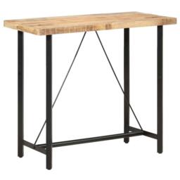 Berkfield Home Bar Table 120x58x107 cm Rough Mango Wood in Brown - Size: 120 x 58 x 107 cm - thumbnail 1