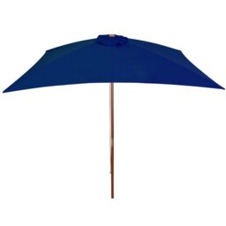 Berkfield Home Outdoor Parasol with Wooden Pole Blue 200x300 cm - thumbnail 3