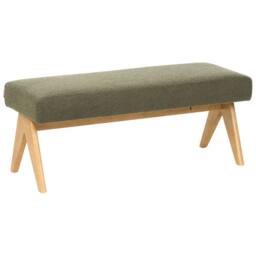 Wyld and Coco Asterra Boucle 2-Seater Sofa Set - Green with Light Brown Wooden Legs - thumbnail 8