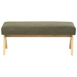 Wyld and Coco Asterra Boucle 2-Seater Sofa Set - Green with Light Brown Wooden Legs - thumbnail 9
