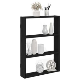Berkfield Home Wall Shelf Black 43x9x60 cm Engineered Wood - Size: 43 x 9 x 60 cm - thumbnail 1