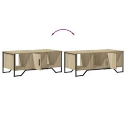 Berkfield Home Coffee Table Sonoma Oak 100x51x40 cm Engineered Wood in Light Tan - Size: 100 x 51 x 40 cm - thumbnail 8