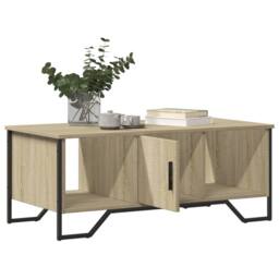 Berkfield Home Coffee Table Sonoma Oak 100x51x40 cm Engineered Wood in Light Tan - Size: 100 x 51 x 40 cm - thumbnail 9