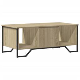 Berkfield Home Coffee Table Sonoma Oak 100x51x40 cm Engineered Wood in Light Tan - Size: 100 x 51 x 40 cm - thumbnail 7